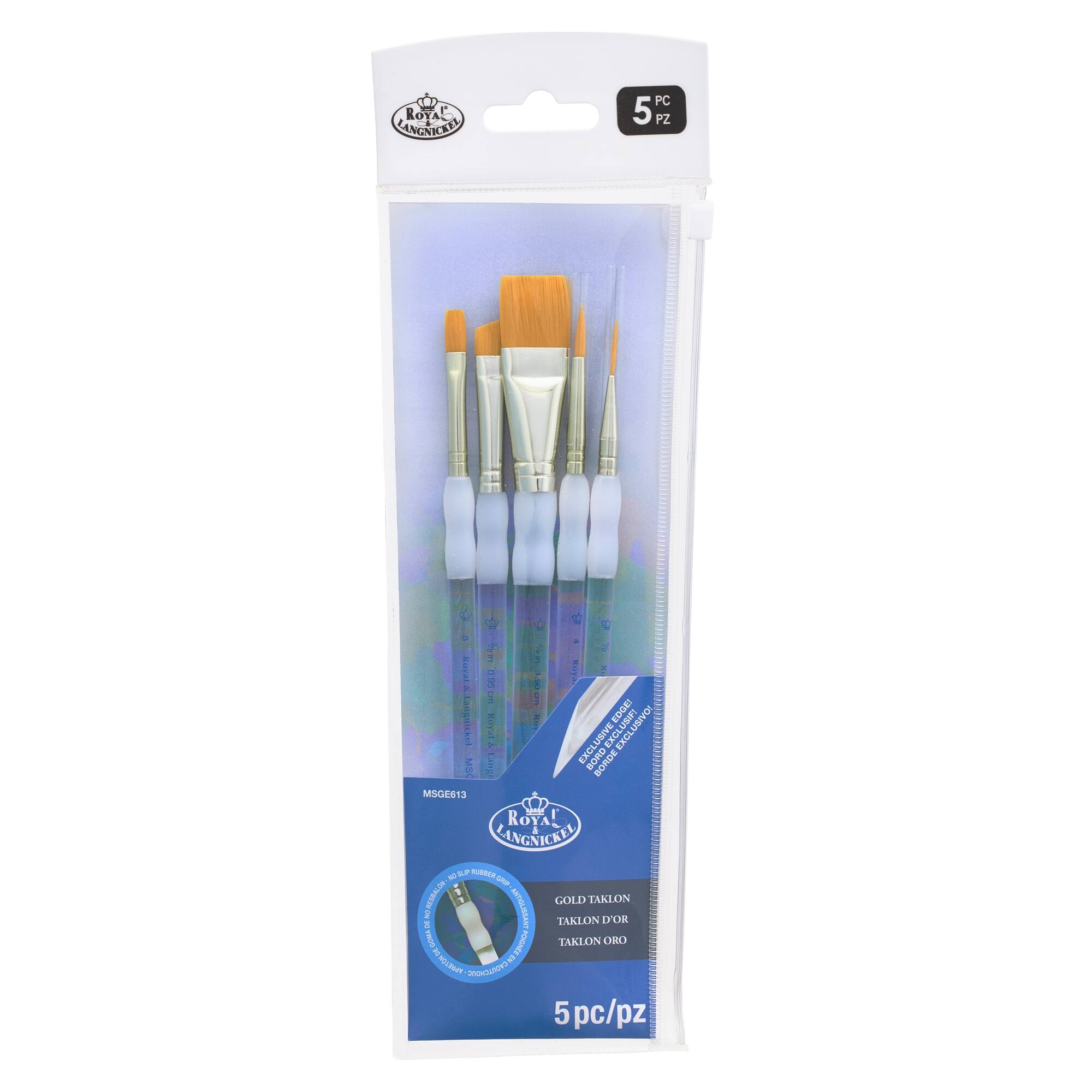 Royal & Langnickel® Variety Brush Set, Gold Taklon Wash